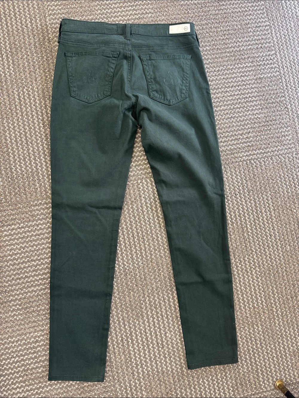 AG Adriano Goldschmeid The Stevie Ankle Slim Straight Ankle Jean in Green sz 27 - Picture 9 of 10
